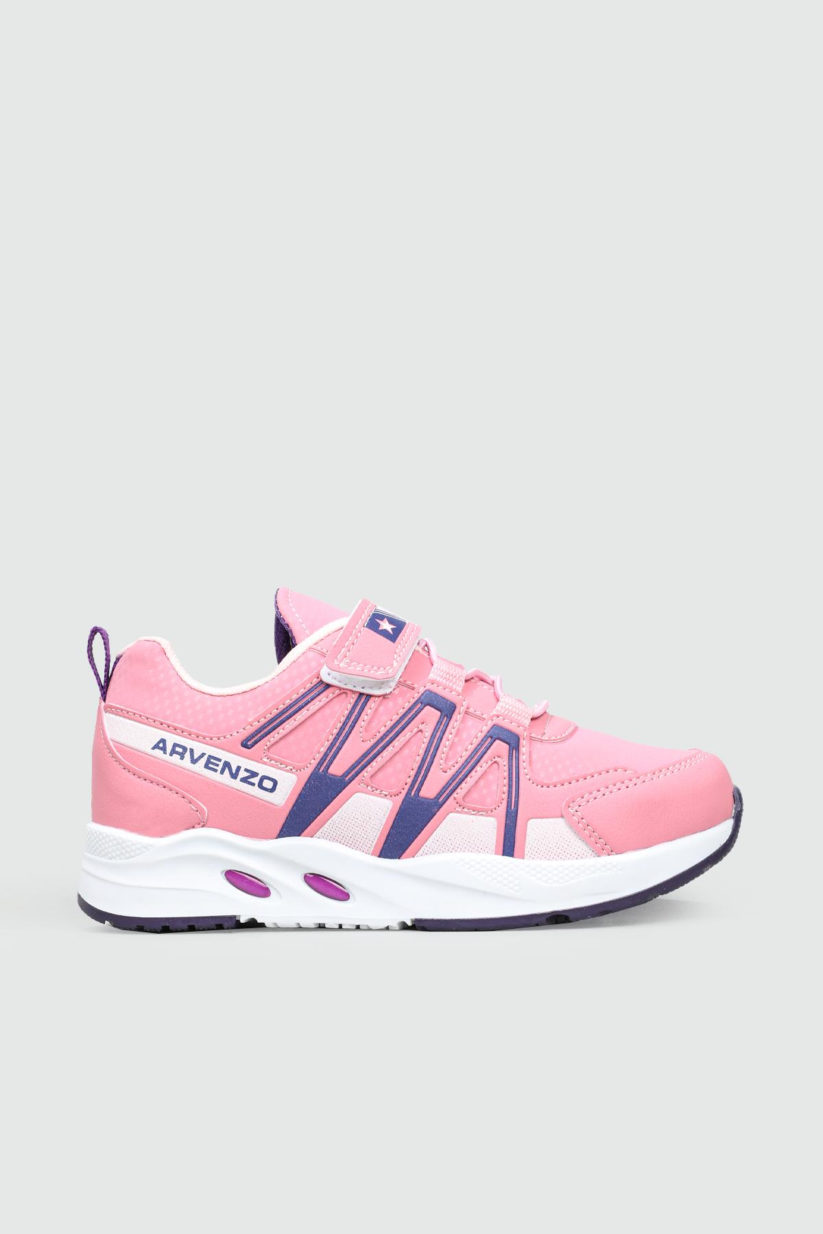 Günlük Bağcıklı Cırtlı Pembe Çocuk Spor Ayakkabı 715 Çocuk Günlük Spor Ayakkabı Arvenzo ARVENTO 715 SPOR 22K