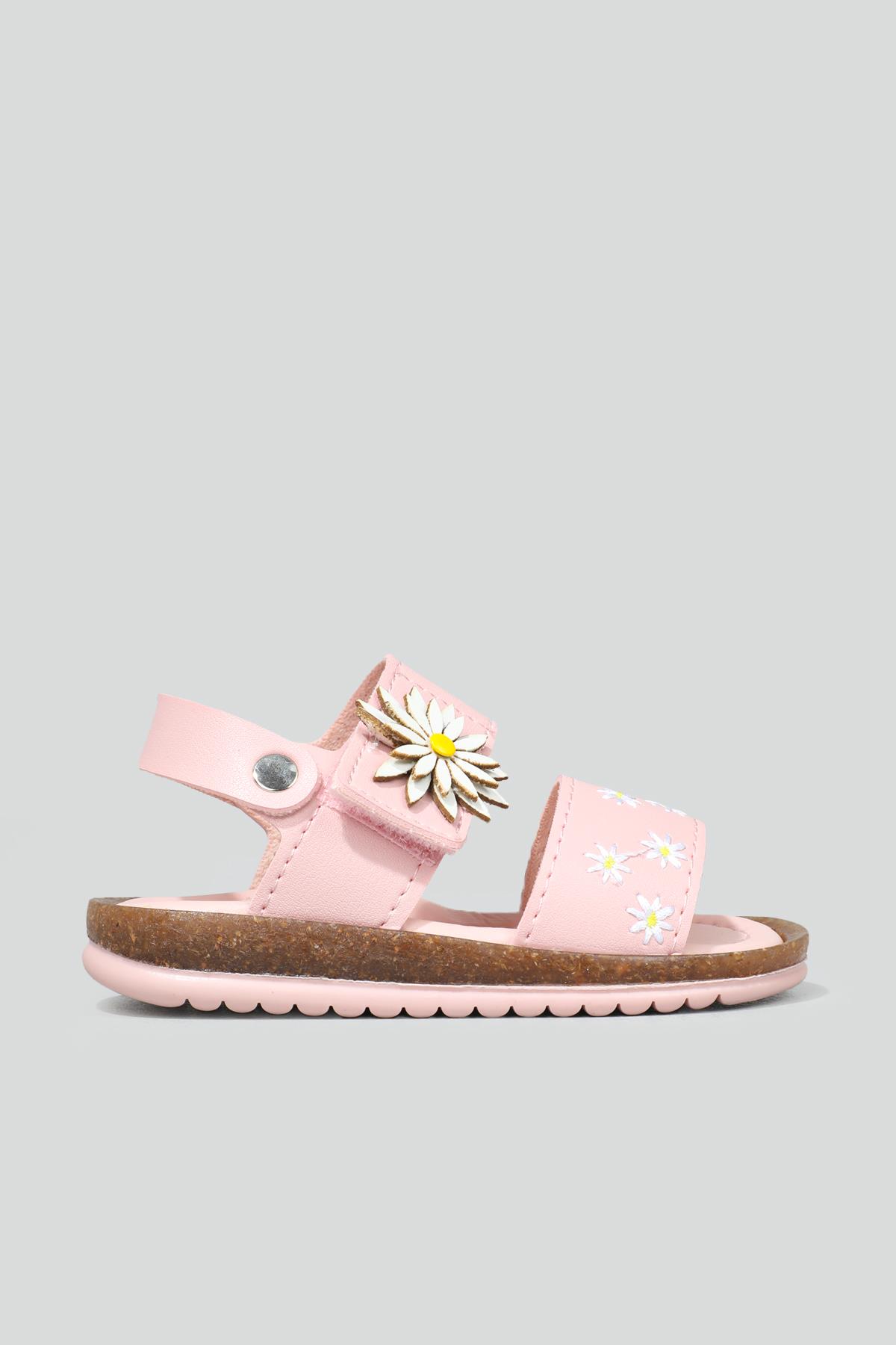 Günlük Cırt Cırtlı Pembe Çocuk Sandalet K-32 Çocuk Sandalet Wendy WENDY K-32 BEBE SANDALET