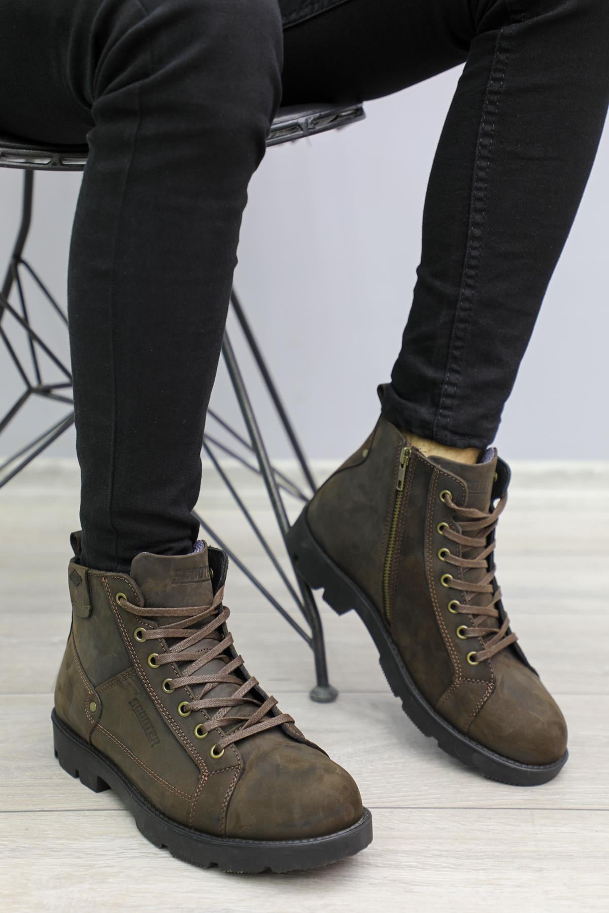 Günlük Deri Crazy K.Kahve Erkek Spor Ayakkabı 5635 Erkek Outdoor Scooter 510714676