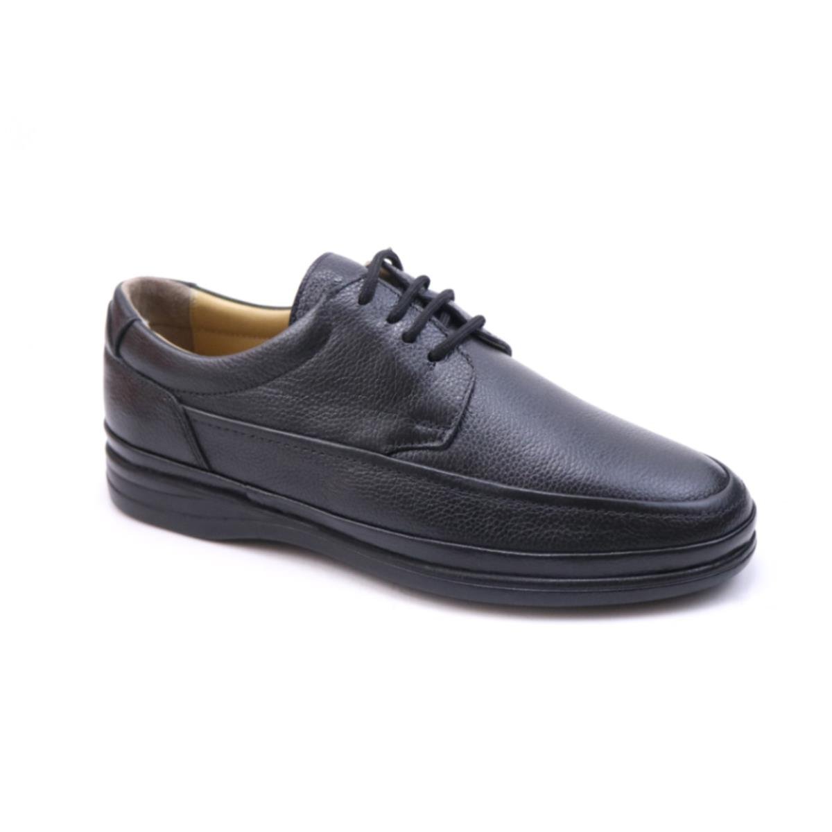 Günlük Deri Sıyah Erkek Ayakkabı N440 Erkek Rahat & Confort Anatomik Wow Plus WOW PLUS N440 MER POLİ