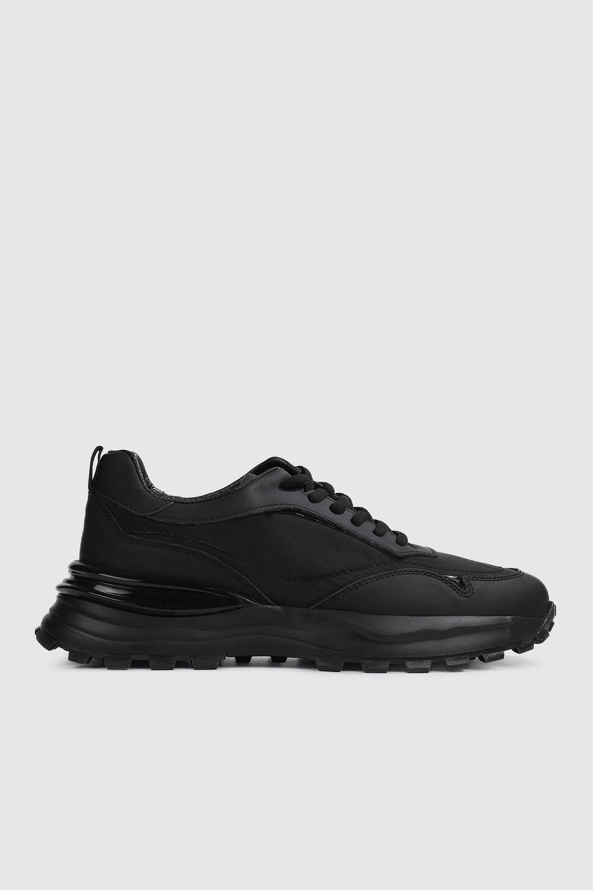 Günlük Deri Siyah Erkek Spor Ayakkabı 75158 Erkek Günlük Spor Ayakkabı Greyder GREYDER 75158 MER SNEAKER