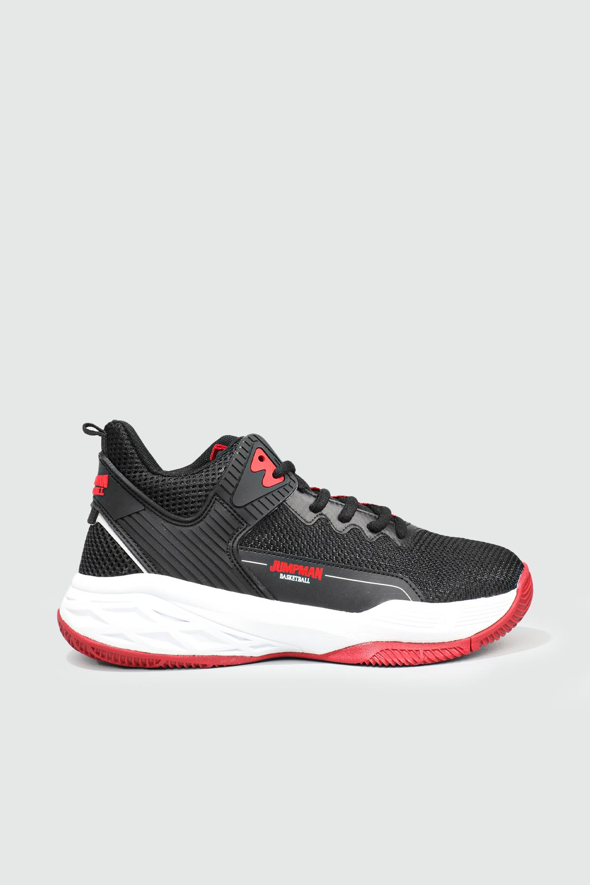 Günlük Havalı Rahat Siyah Kırmızı Unisex Spor Ayakkabı 27432 Unisex Basketbol Jump JUMP 27432 Unisex Spor22Y
