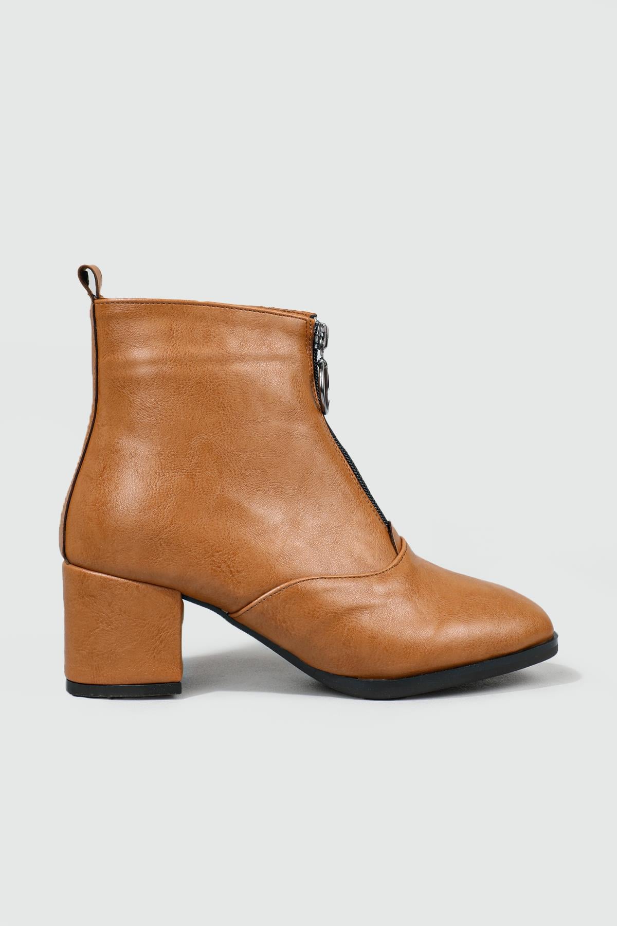 Günlük Klasik Fermuarlı Taba Kadın Bot B-001 Kadın Günlük Conford Bot Beirut Beirut B-001 Kadın Bot