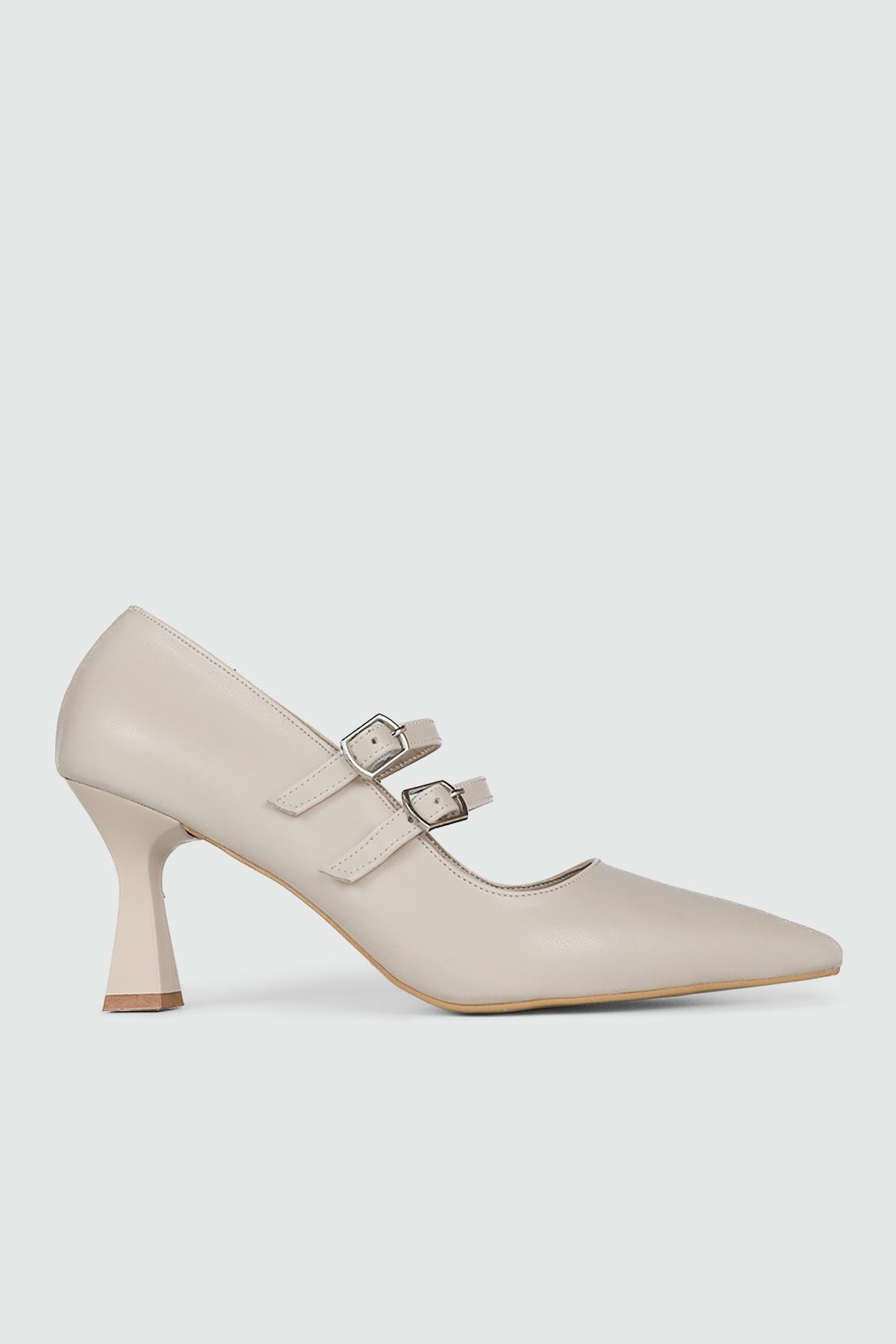 Günlük Klasik Tokalı Ten Kadın Ayakkabı KRD-602 Kadın Alçak Topuklu MyBella My Bella KRD-602 KADIN 24Y