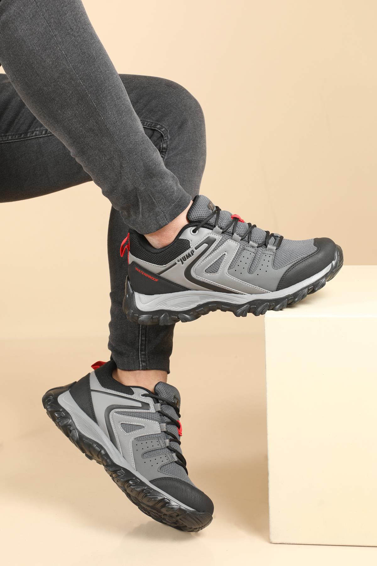 Günlük Koşu Yürüyüş Gri Syh Kırmızı Erkek Spor Ayakkabı 25515 Erkek Günlük Spor Ayakkabı Jump JUMP 25515