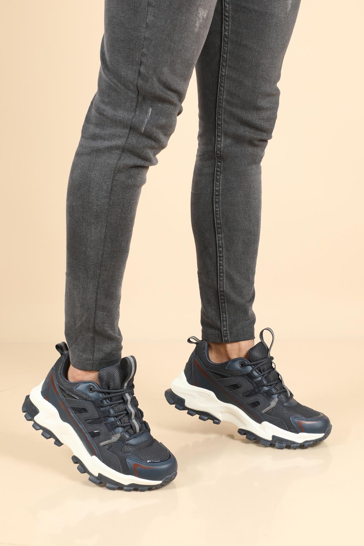 Günlük Koşu Yürüyüş Laci Bordo Erkek Spor Ayakkabı 25837 Erkek Günlük Spor Ayakkabı Jump JUMP 25837 MER SPOR