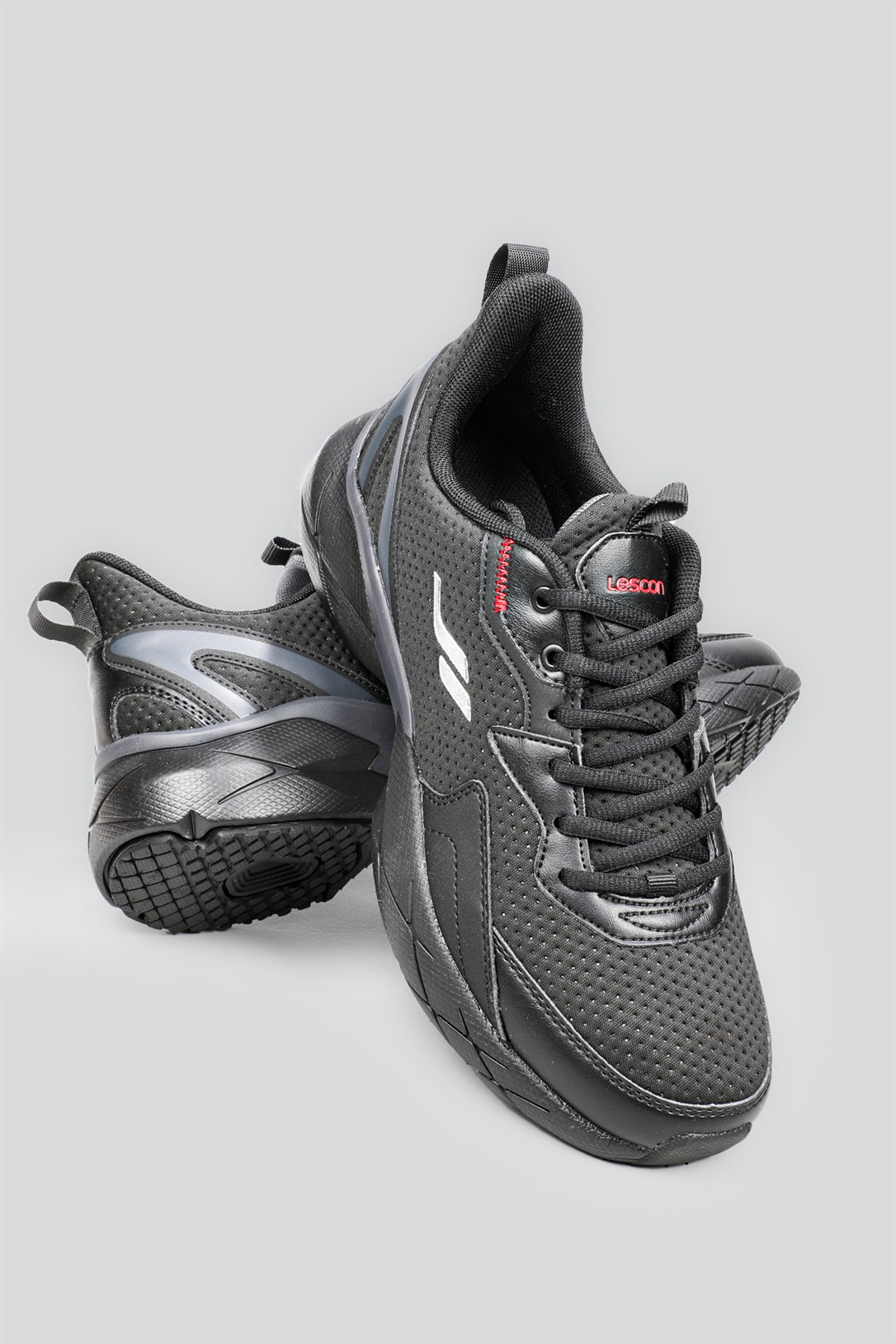 Lescon Günlük Koşu Yürüyüş Siyah Erkek Spor Ayakkabı EASYSTEP ENDURIS