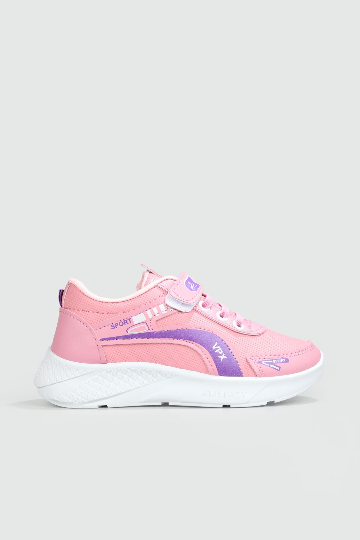 Günlük Nefes Alır Cırtlı Bağcıklı Pembe Lila Çocuk Spor Ayakkabı 3470 Çocuk Günlük Spor Ayakkabı Beınsteps Beinsteps 3470 FLT 22K
