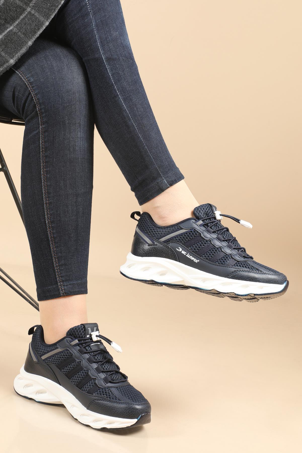 Günlük Nefes Alır Laci Beyaz Unisex Spor Ayakkabı 1981 Unisex Günlük Spor Ayakkabı Jamper JAMPER 1981 UNİSEX FİLELİ SPOR