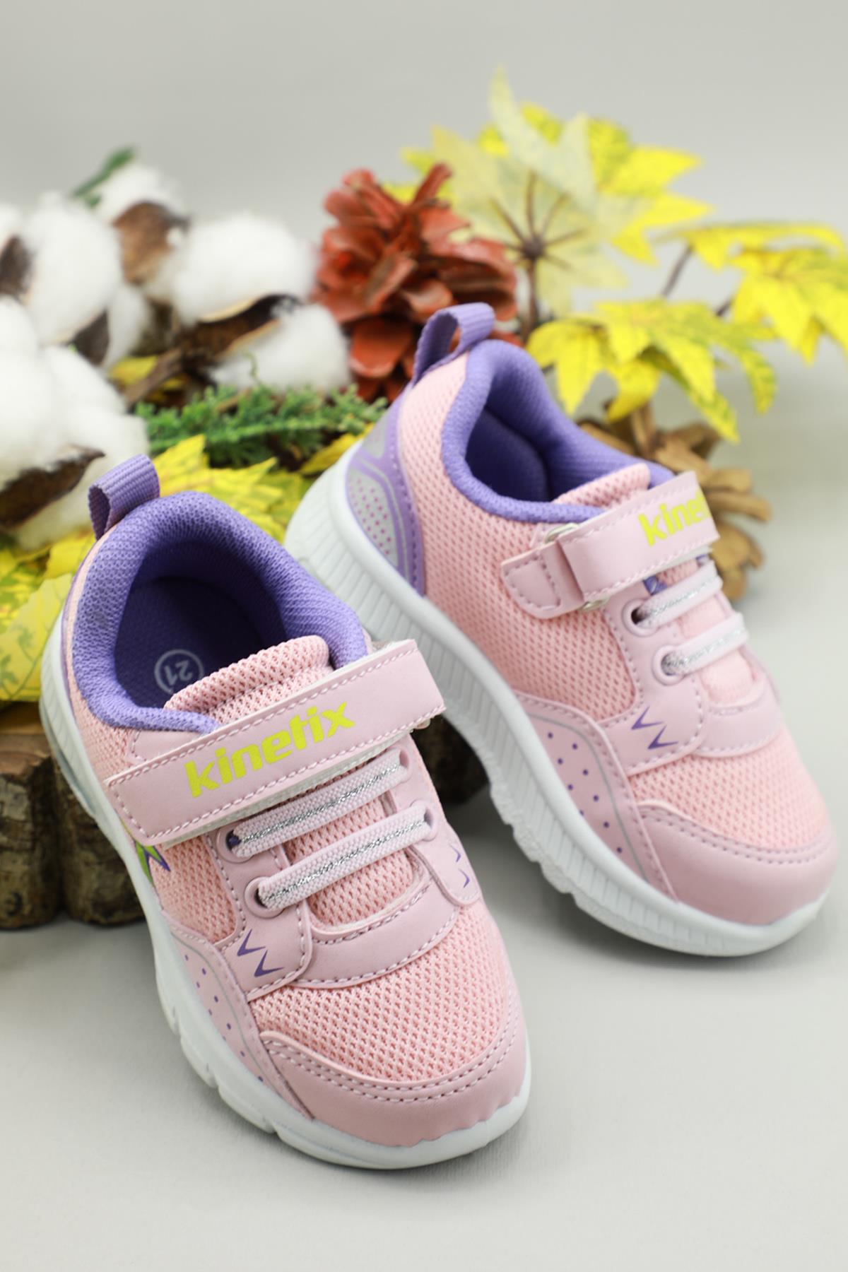 Günlük Nefes Alır Pembe Lila Çocuk Spor Ayakkabı ACRUX Çocuk Günlük Spor Ayakkabı Kinetix KNTX SVNÇ ACRUX BEBE SPOR