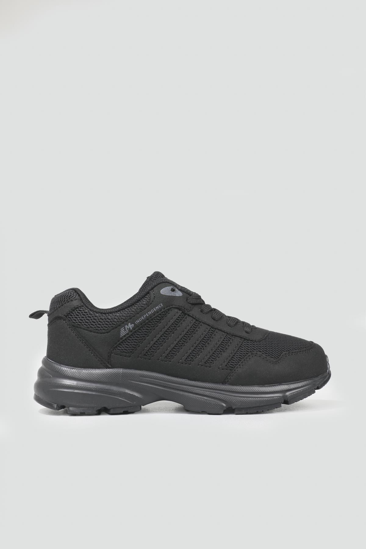Günlük Nefes Alır Siyah Unisex Spor Ayakkabı 221-6803 Unisex Günlük Spor Ayakkabı M.P M.P 221-6803 Unisex