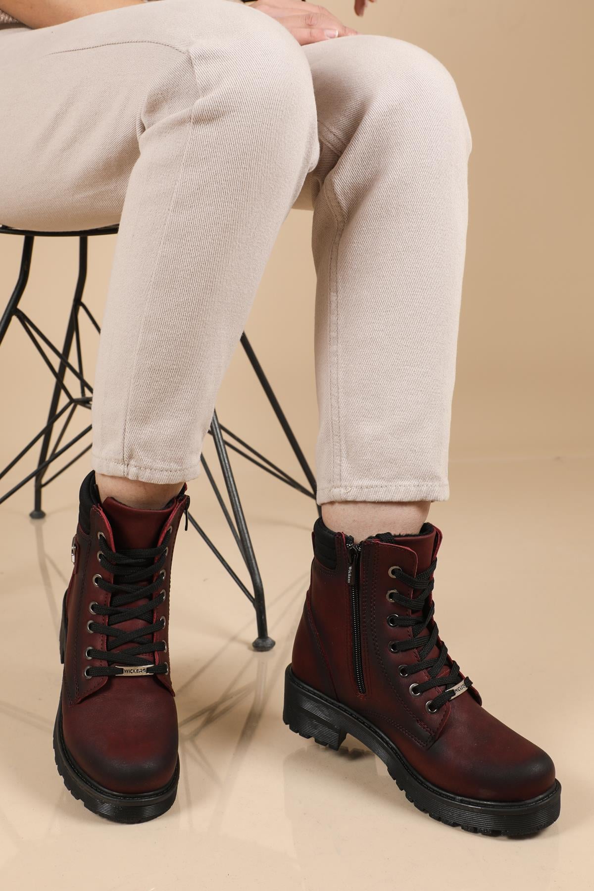 Günlük Postal Bordo Kadın Bot 2262 Kadın Günlük Conford Bot Wickers WİCKERS 2262 ZEN