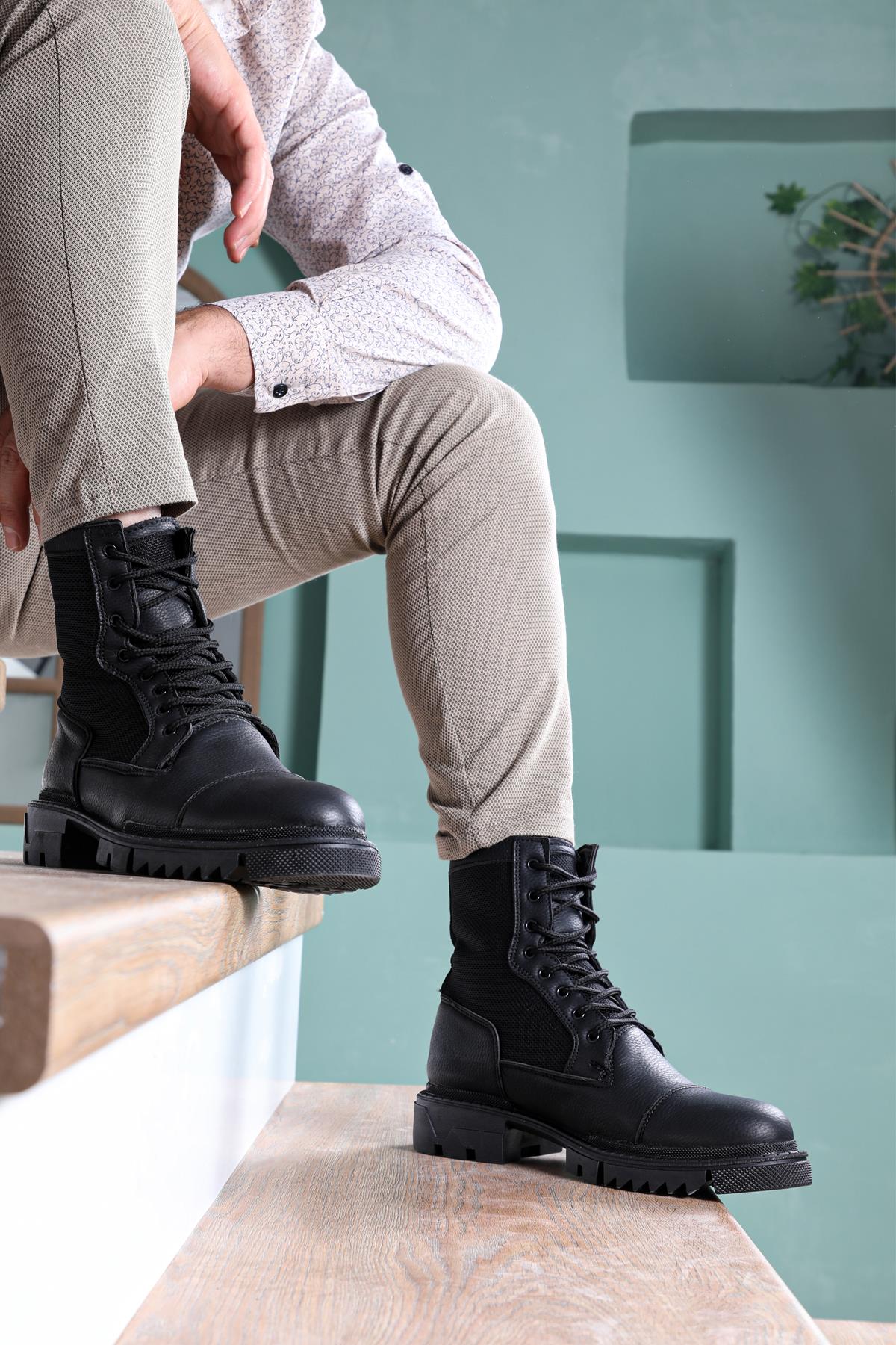 Günlük Postal Siyah Erkek Bot 110 Erkek Günlük Confort Bot FALCON FALCON 110 MER BOT