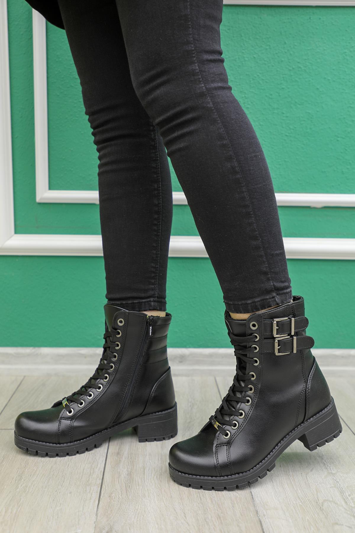 Günlük Postal Sıyah Kadın Bot 1244 Kadın Günlük Conford Bot Wickers WİCKERS 1244 ZEN BOT