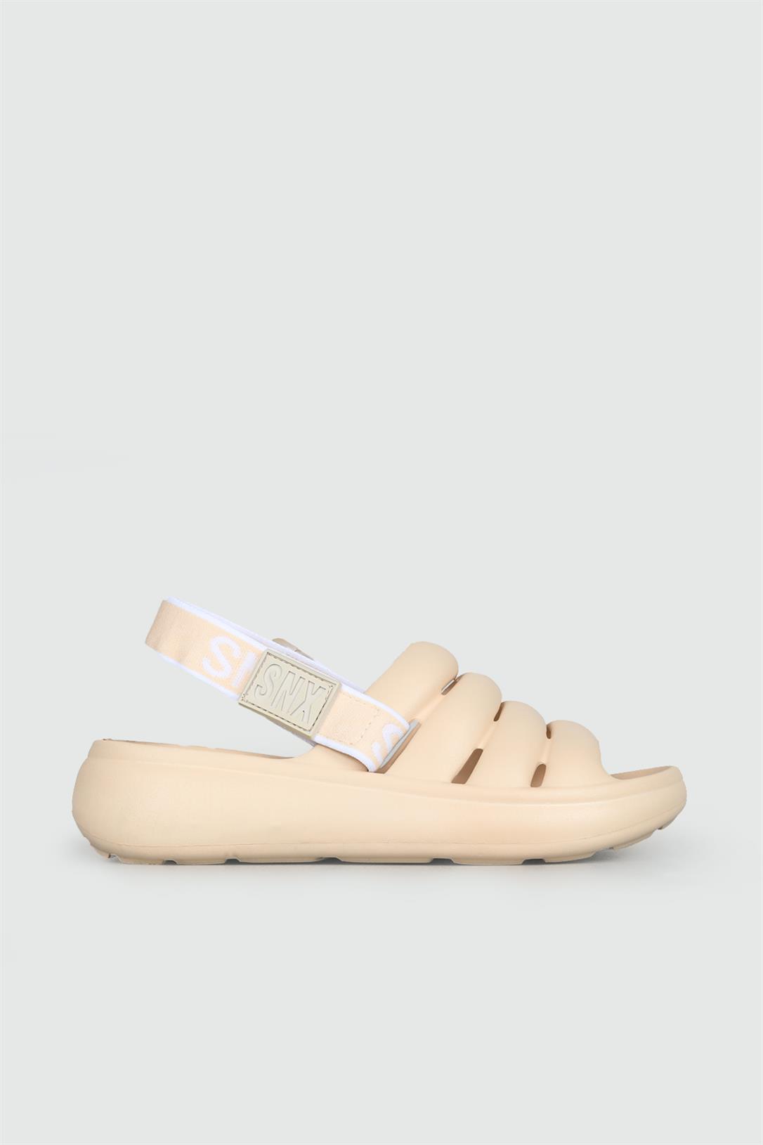 Günlük Rahat Bej Kadın Sandalet 0116 Kadın Düz Sandalet Beınsteps SONİMİX 0116 ZEN SANDALET