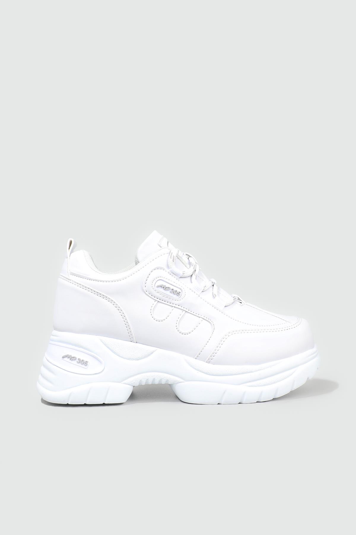 Günlük Rahat Beyaz Kadın Spor Ayakkabı 221-305 Kadın Sneaker M.P M.P 221-305 ZEN SPOR