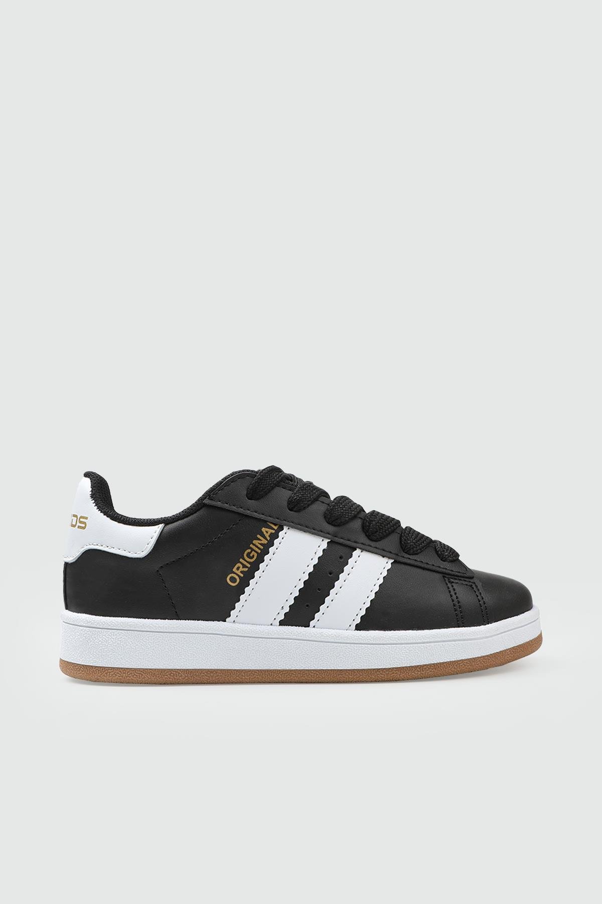 Günlük Rahat Cırtlı Bağcıklı Siyah Beyaz Çocuk Ayakkabı TOM KİDS 5023 Çocuk Günlük Ayakkabı Tom Kids Tom Kids 5023 FİLET 25Y