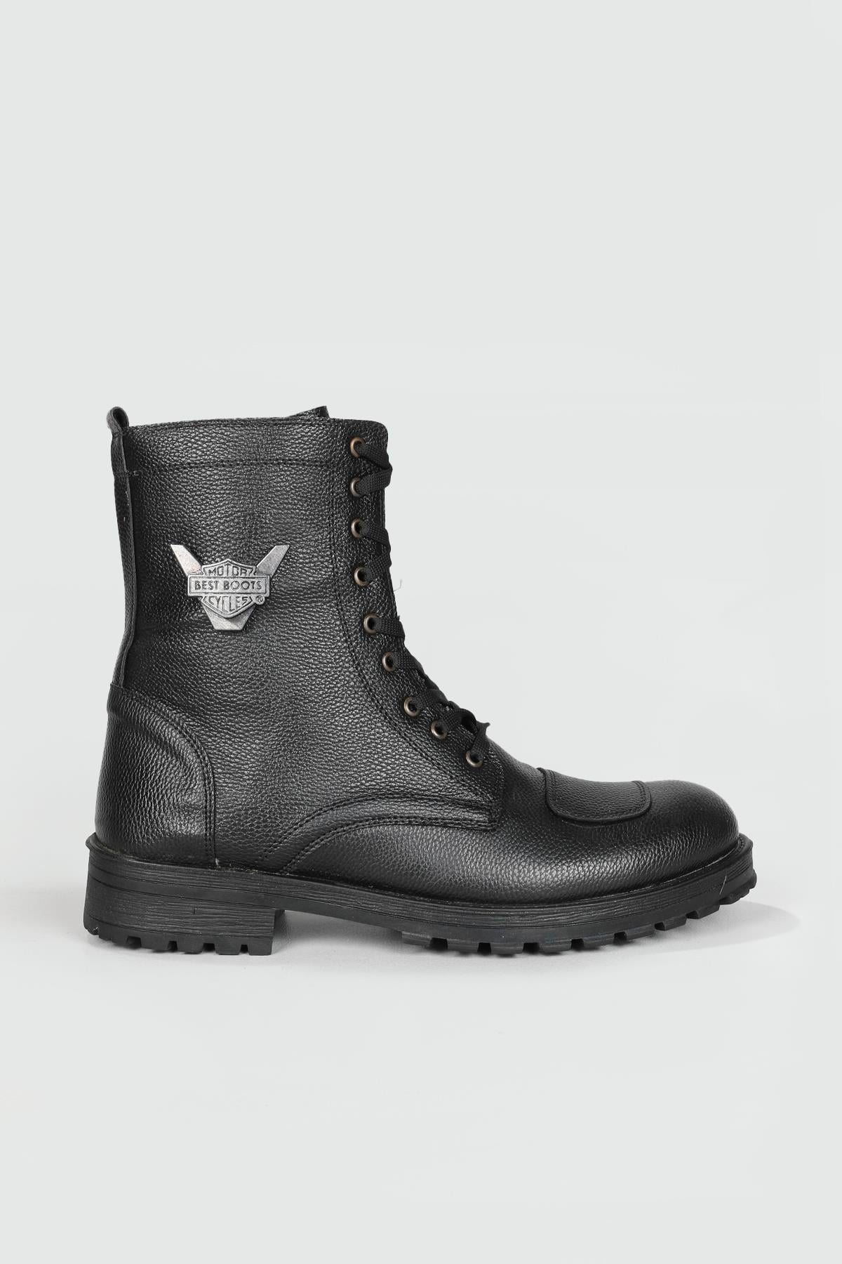 Günlük Rahat Fermuarlı Bağcıklı Siyah Erkek Bot Harley Erkek Günlük Confort Bot Ayakkabı City BOOTS HARLEY MER BOT