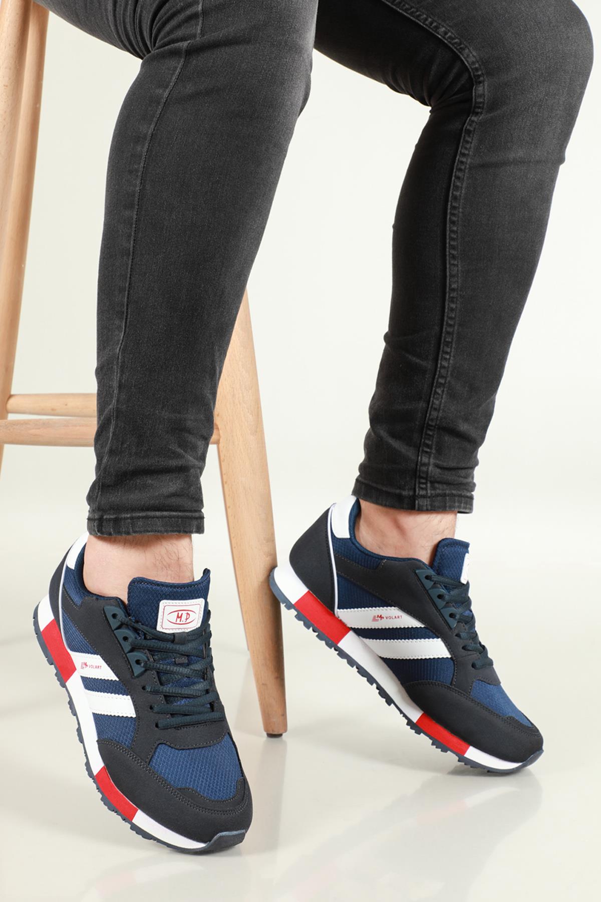 Günlük Rahat Lacivert Erkek Spor Ayakkabı 212-2032 Erkek Günlük Spor Ayakkabı M.P M.P 212-2032 MER JOGGING SPOR