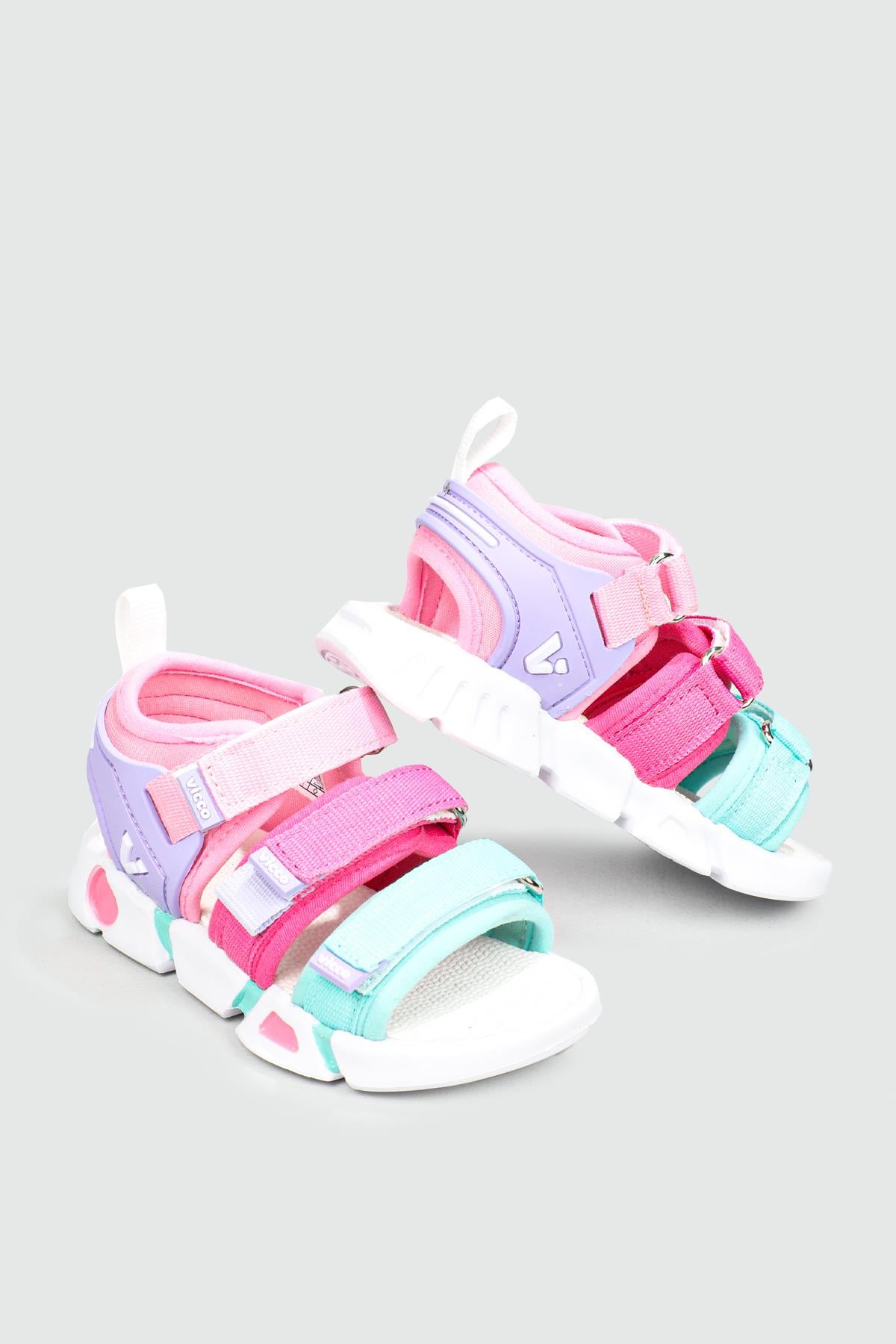 Günlük Rahat Pembe Çocuk Sandalet 349 Çocuk Sandalet Vicco VİCCO 191 Gorbi BEBE 22Y