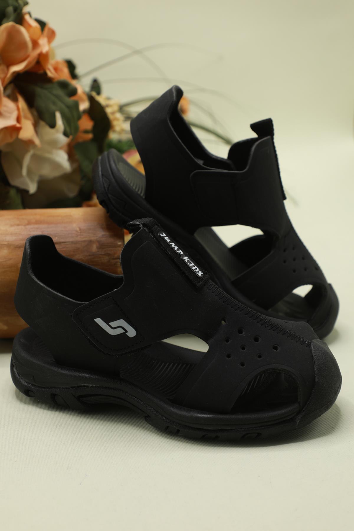 Günlük Rahat Siyah Çocuk Sandalet 26107 Çocuk Sandalet Jump JUMP 26107 Çocuk Spor