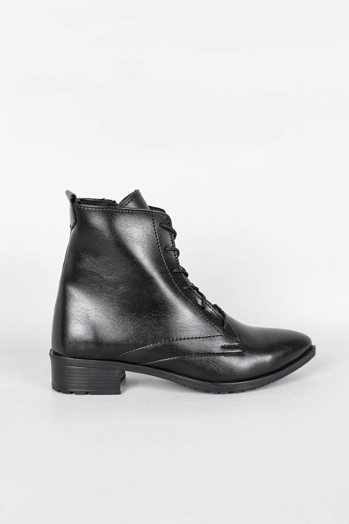 Günlük Rahat Siyah Kadın Bot S-04 Kadın Günlük Conford Bot Carla Bella SERVET S-04