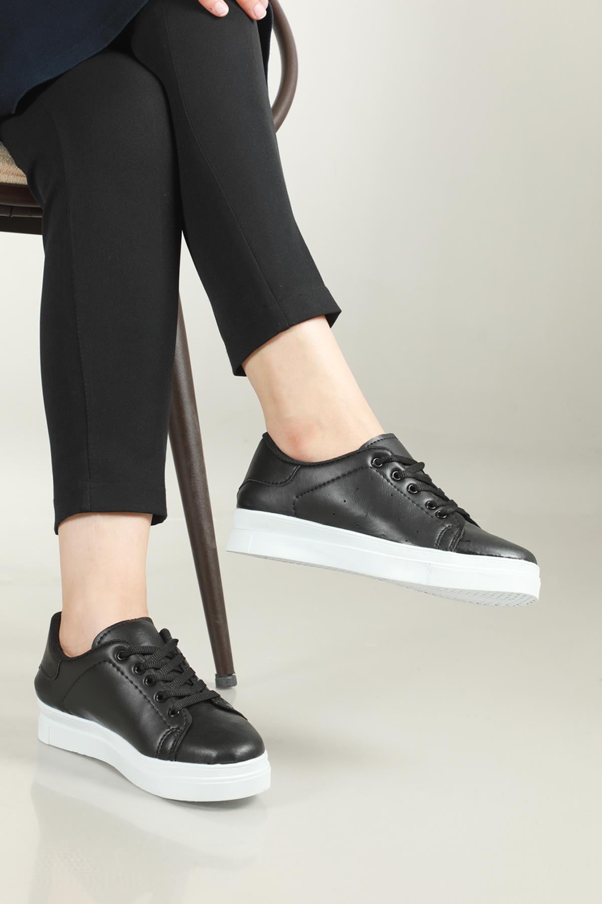 Günlük Rahat Siyah Kadın Spor Ayakkabı SMİTH Kadın Sneaker Beınsteps Beinsteps Smith Kadın Sneaker