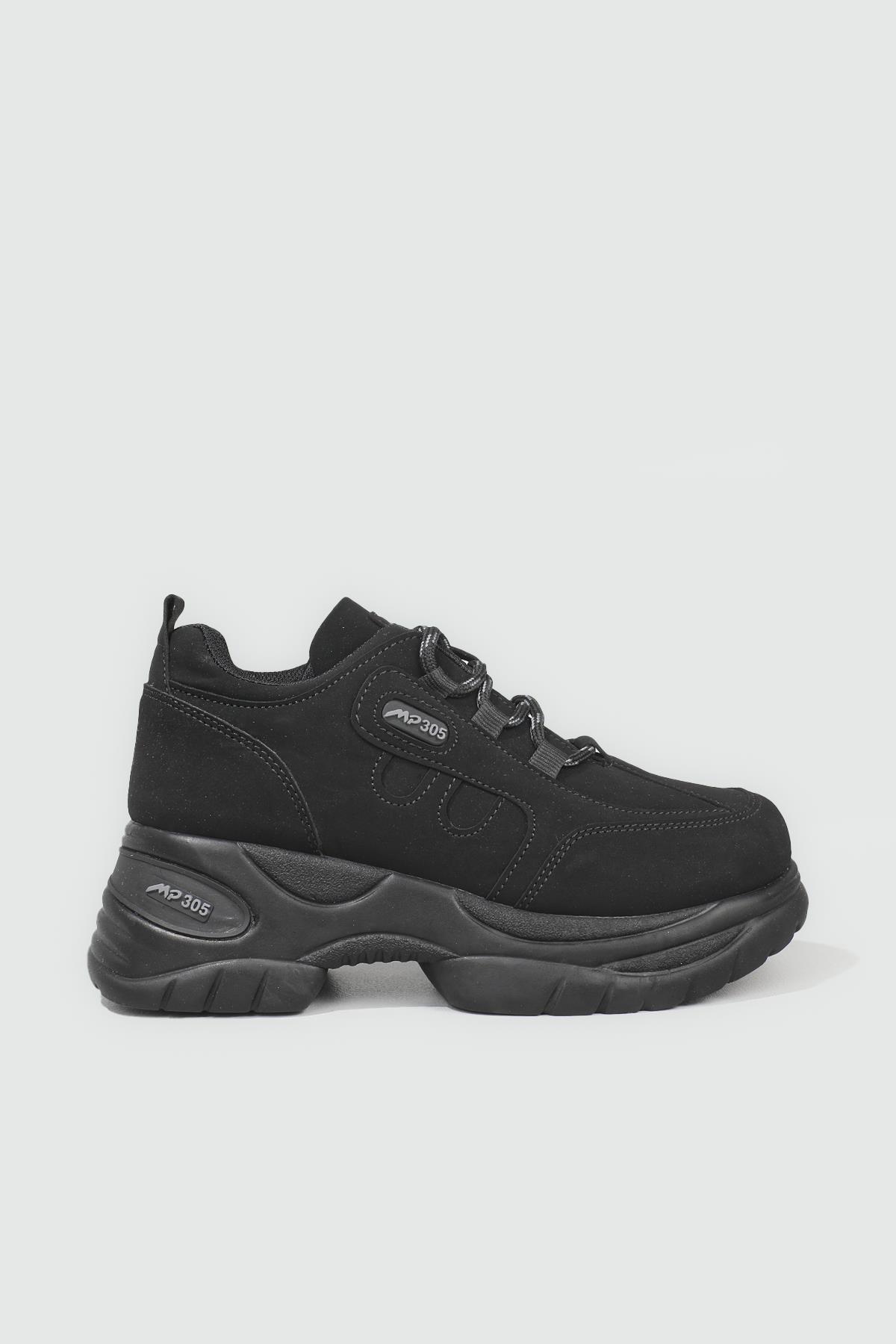 Günlük Rahat Siyah Kadın Spor Ayakkabı 221-305 Kadın Sneaker M.P M.P 221-305 ZEN SPOR