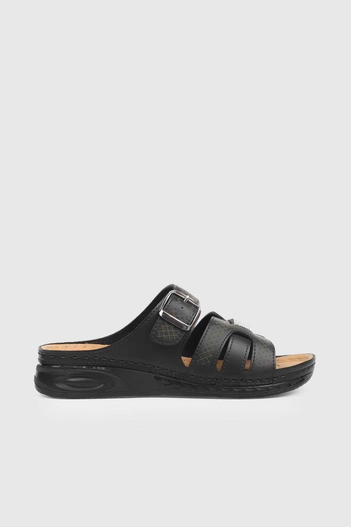 Günlük Rahat Siyah Kadın Terlik SERRA 1402 Kadın Günlük Terlik Serra SERRA 25Y-1402 ZEN TERLİK