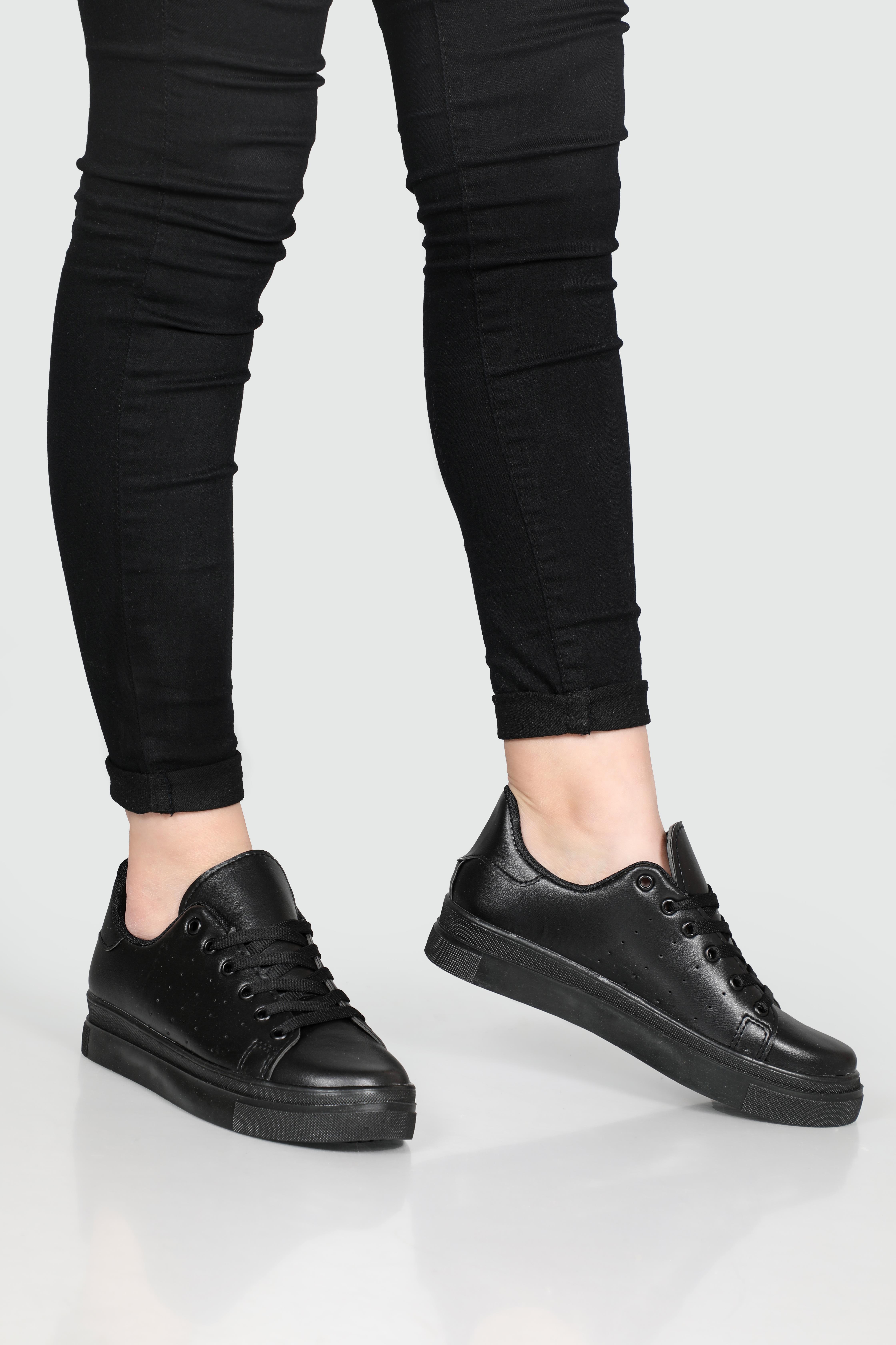 Günlük Rahat Siyah Siyah Kadın Spor Ayakkabı SMİTH Kadın Sneaker Beınsteps Beinsteps Smith Kadın Sneaker