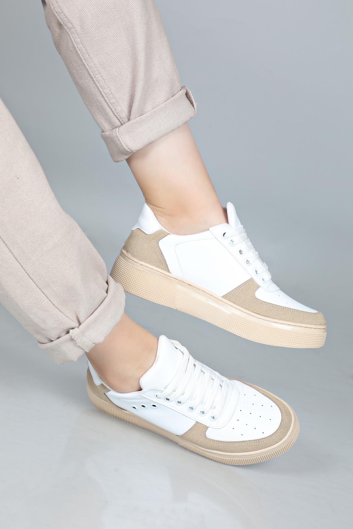 Günlük Rahat Sneaker Beyaz Beyaz Unisex Spor Ayakkabı DNZ-08 Unisex Sneaker Beınsteps Beinsteps DNZ-08 Sneaker 22Y