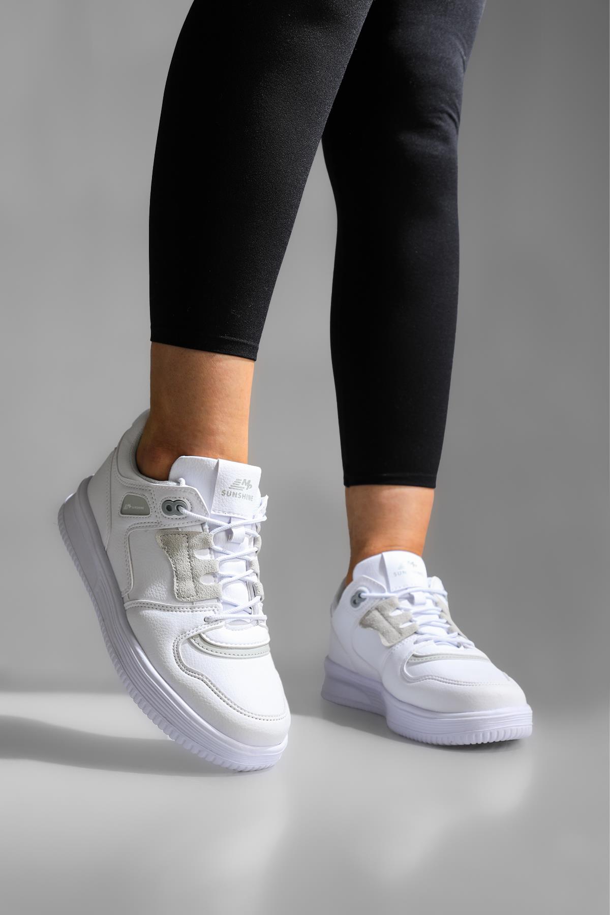 Günlük Rahat Sneaker Beyaz Kadın Spor Ayakkabı 222-2722 Kadın Günlük Spor Ayakkabı M.P M.P 222-2722 ZEN SPOR
