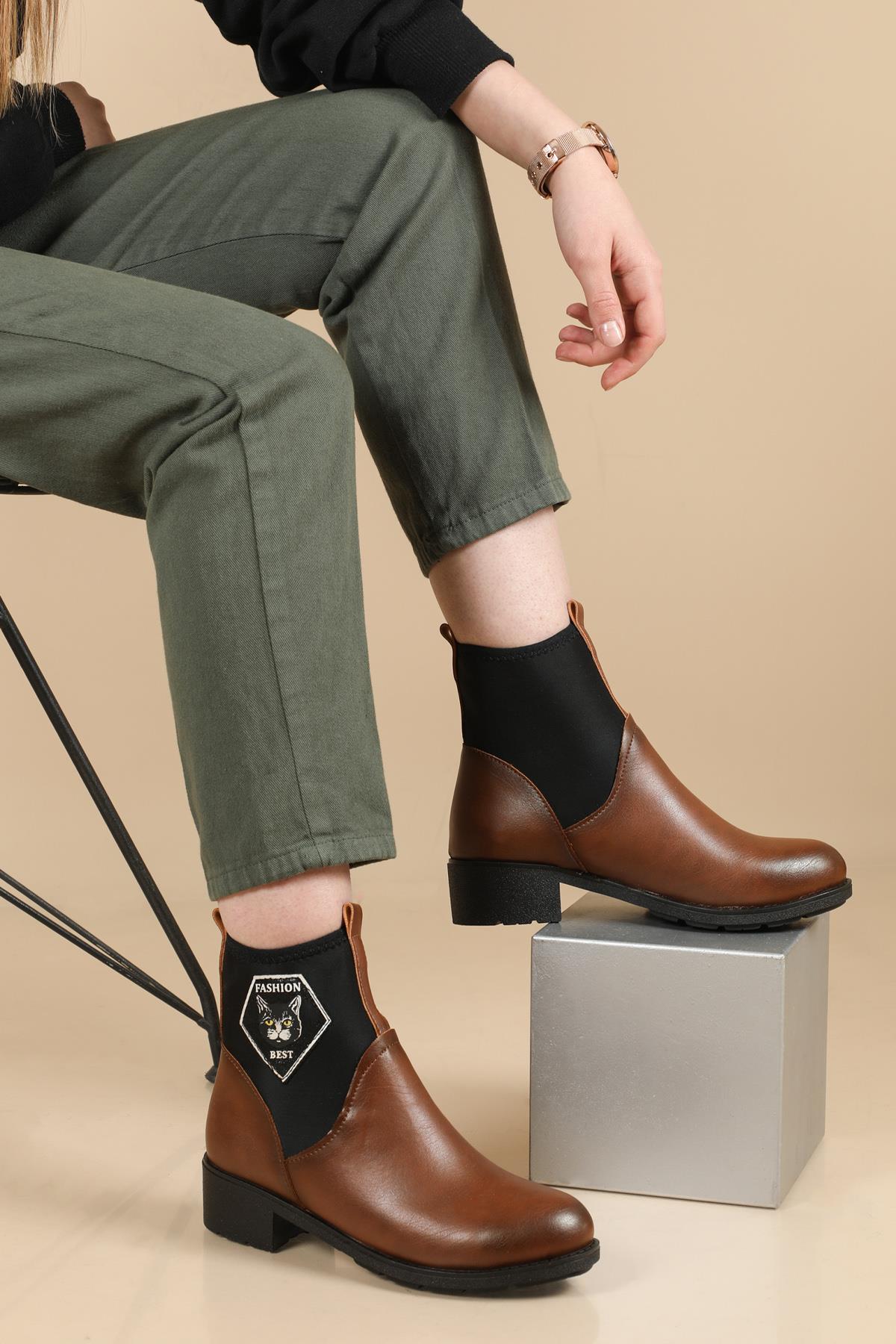 Günlük Rahat Taba Kadın Bot S-445 Kadın Günlük Conford Bot Carla Bella CARLA BELLA S-445 BT