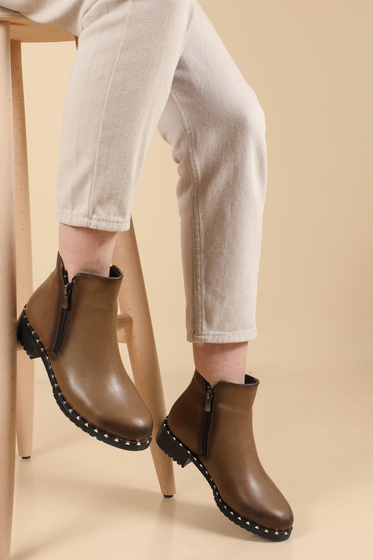 Günlük Rahat Vizon Kadın Bot S-400 Kadın Günlük Conford Bot Carla Bella SERVET S-400 ZEN BOT