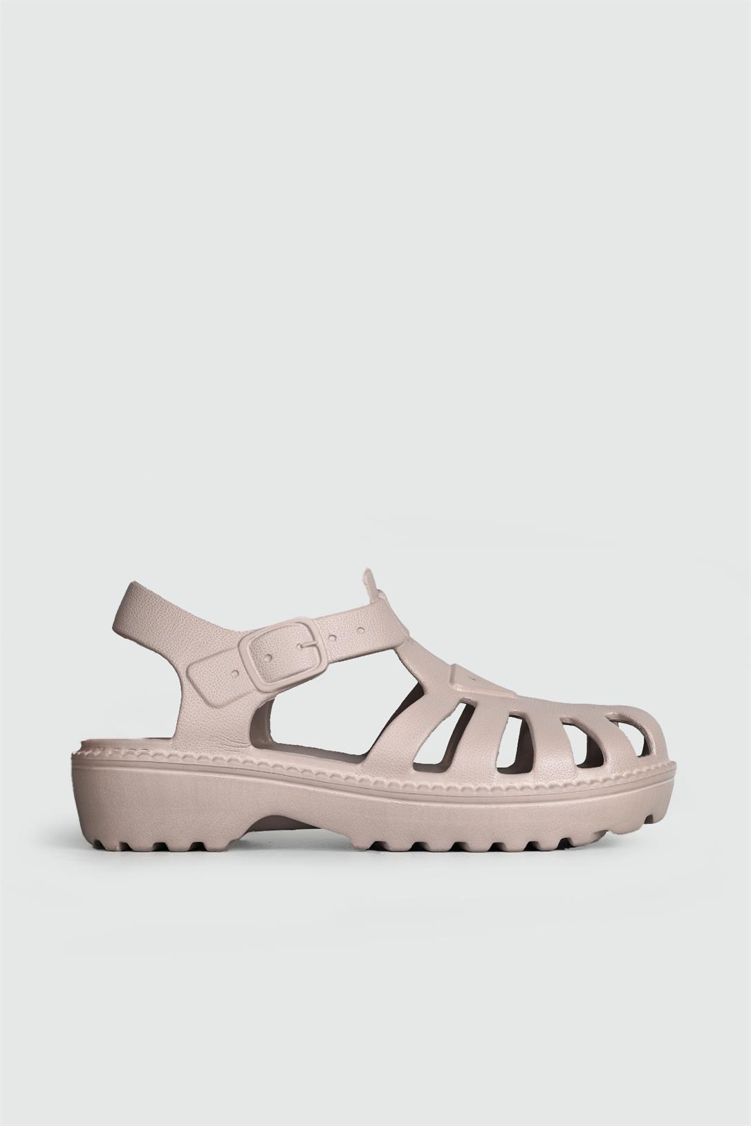 Günlük Rahat Vizon Kadın Sandalet 0124 Kadın Düz Sandalet Beınsteps SONİMİX 0124 ZEN SANDALET