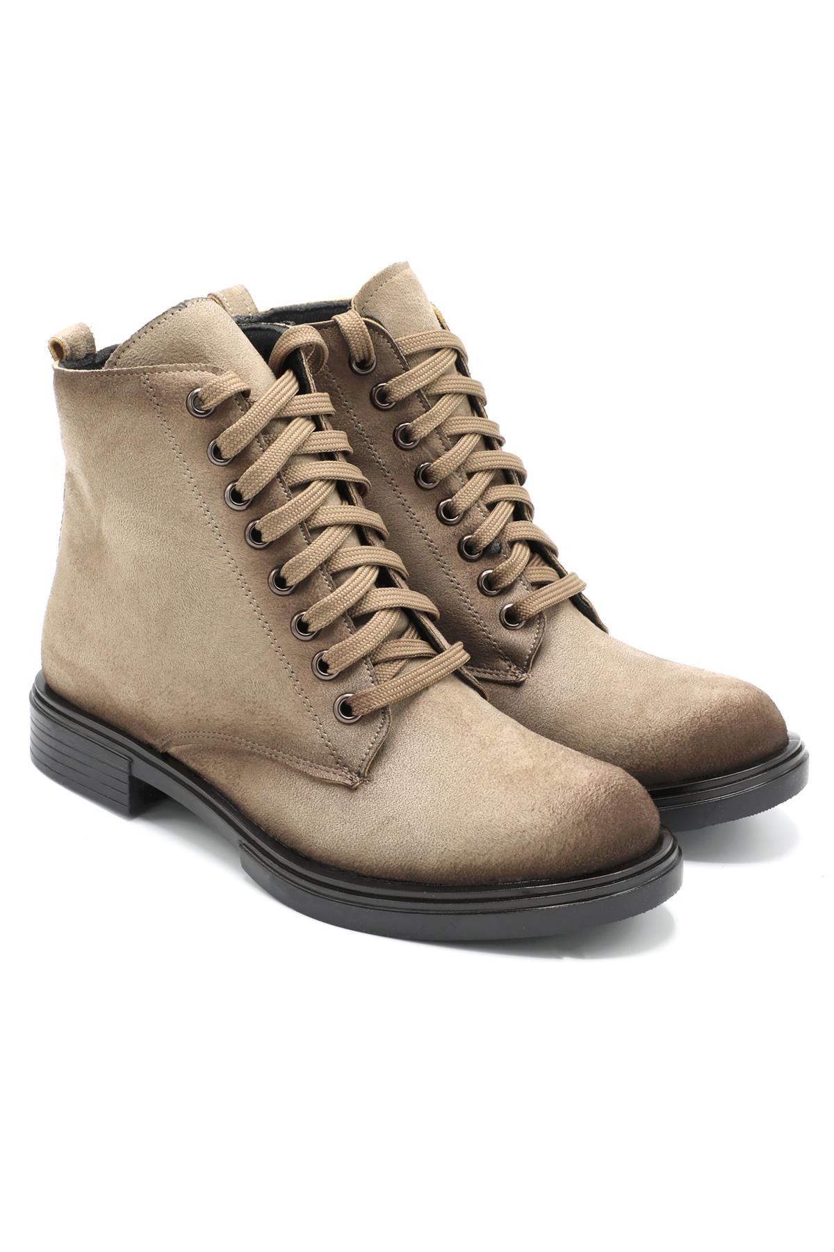 Günlük Rahat Vizon Süet Kadın Bot A-7005 Kadın Günlük Conford Bot Carla Bella ARMONİ A-7005