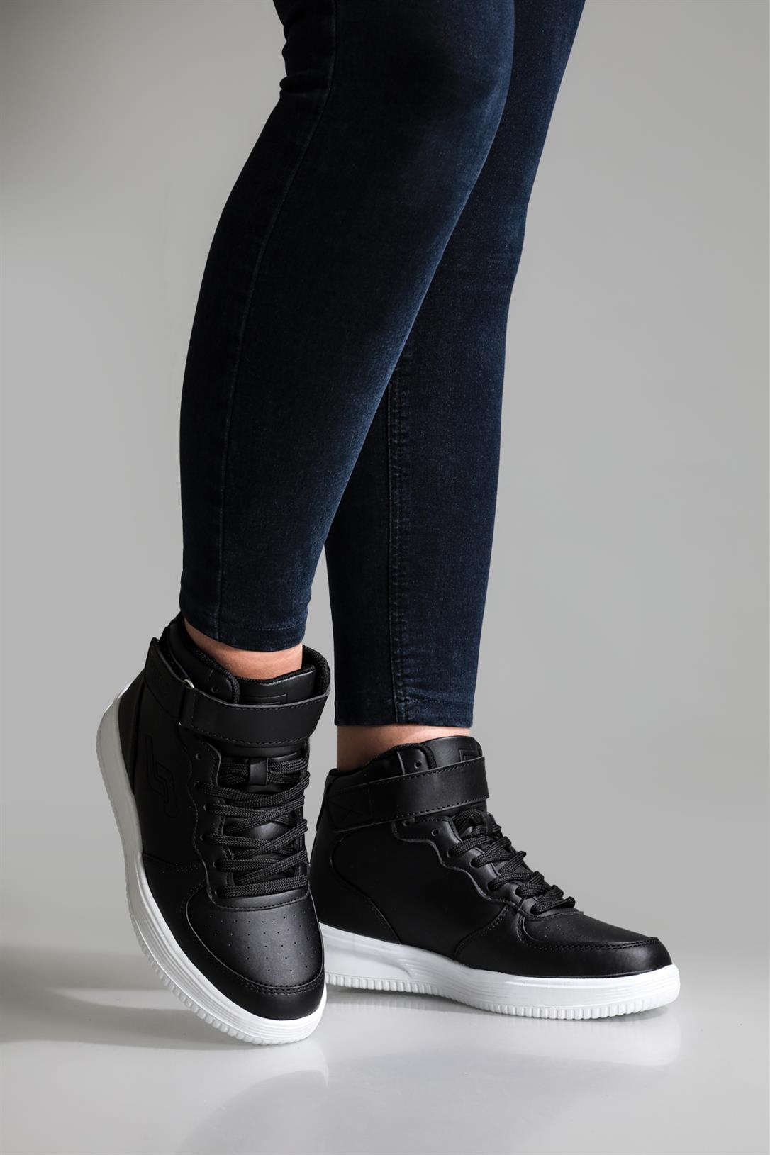 Günlük Spor Siyah Beyaz Unisex Spor Ayakkabı 16308 Unisex Basketbol Jump JUMP 16308 UNİSEX BASKET SPOR