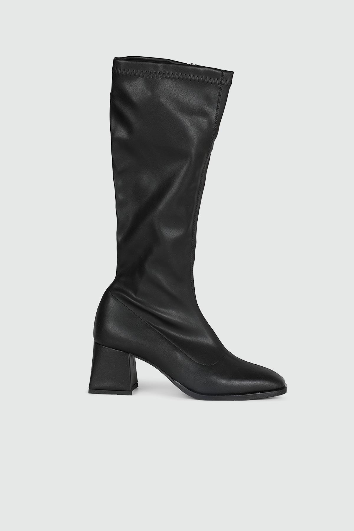 Günlük Streç Fermuarlı Siyah Kadın Çizme MB-3001 Kadın Çizme MyBella My bella MB-3001 KADIN 24K