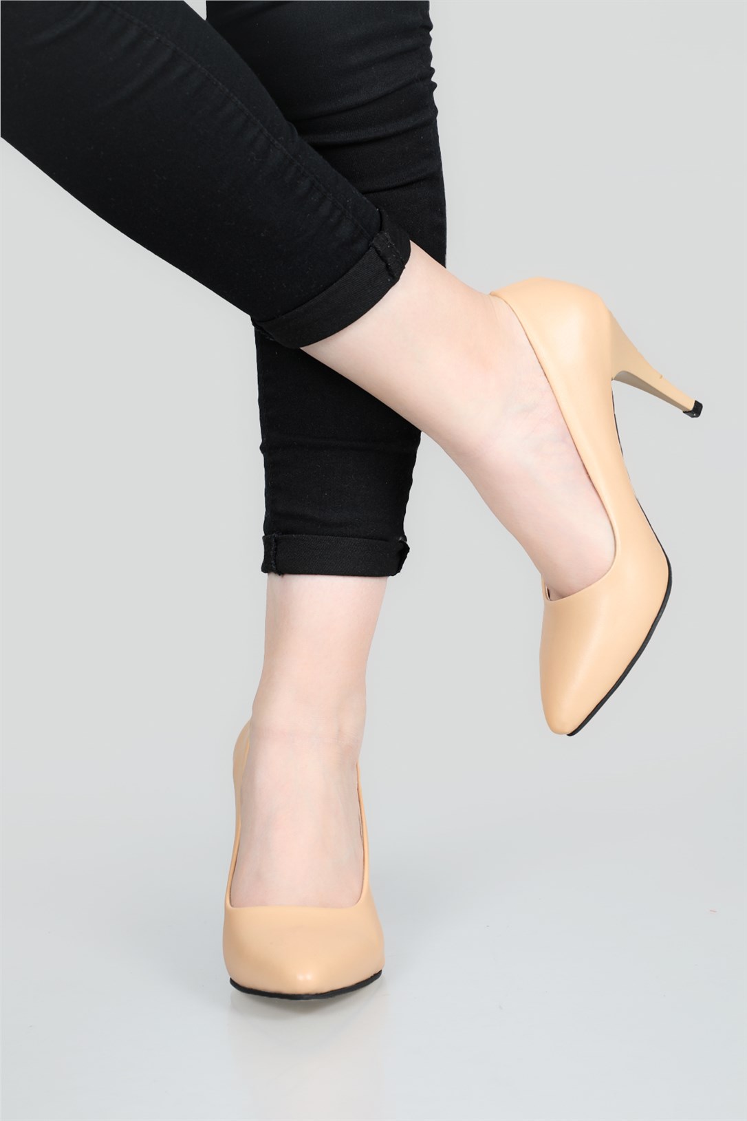 Günlük Topuklu Nut Kadın Ayakkabı N-2500 Kadın Stiletto Carla Bella 7168073