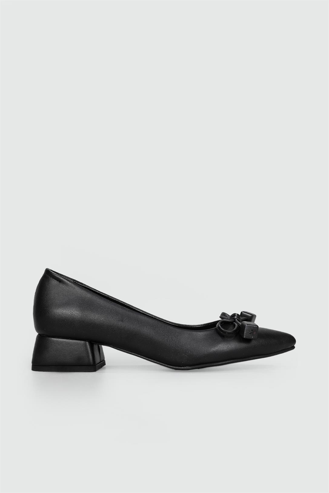 Serap Günlük Topuklu Siyah Kadın Ayakkabı 44 | Ayakkabı City