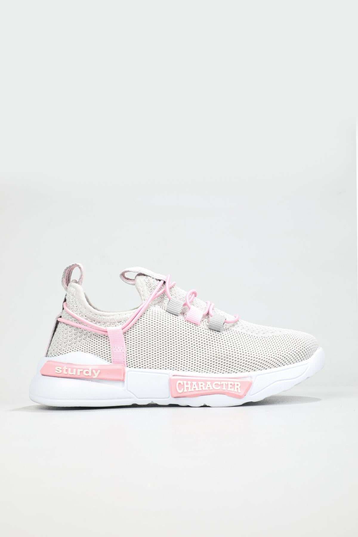 Günlük Triko Nefes Alır Buz Pembe Çocuk Spor Ayakkabı 4017 Çocuk Sneaker Alessio ALESSİO 4017 22y