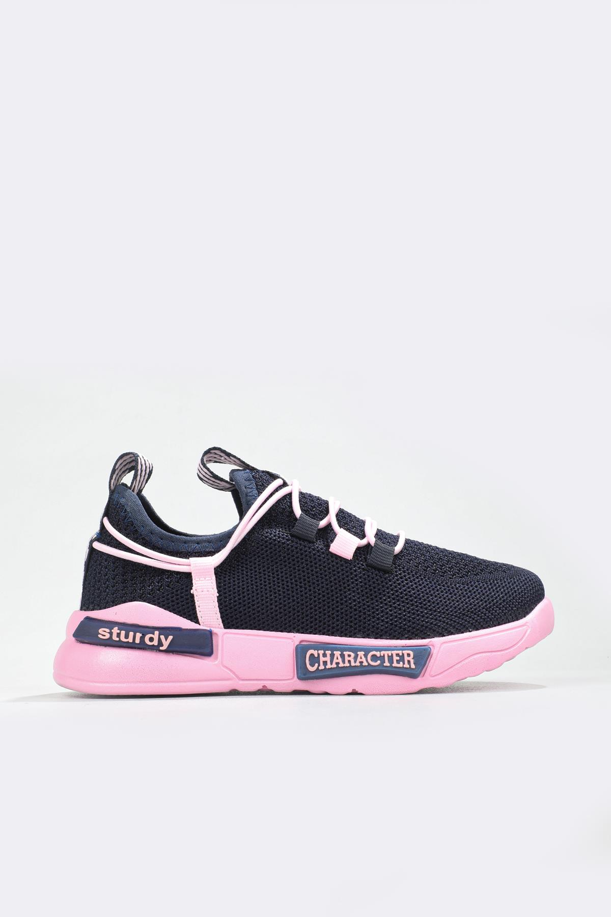 Günlük Triko Nefes Alır Laci Pembe Çocuk Spor Ayakkabı 4017 Çocuk Sneaker Alessio ALESSİO 4017 22y
