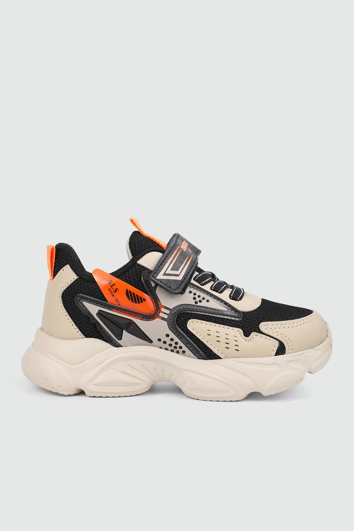 Hafi Rahat Taban Anoraklı Sneaker Bej Çocuk Spor Ayakkabı ALS054 Çocuk Sneaker Alessio ALESSİO 054 PTK 24Y