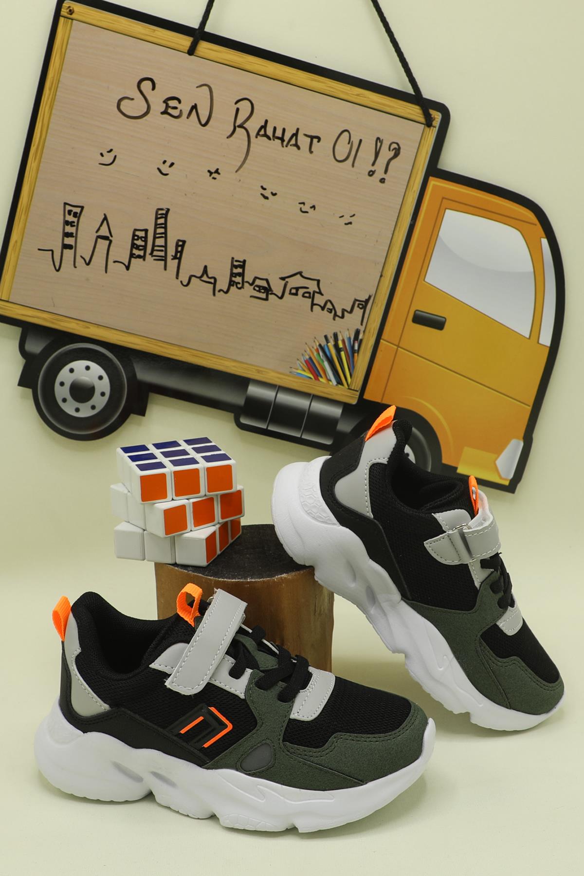 Havalı Ortopedik Haki Çocuk Spor Ayakkabı JUNİOR Çocuk Günlük Spor Ayakkabı Cool COOL JUNİOR ÇOCUK SPOR