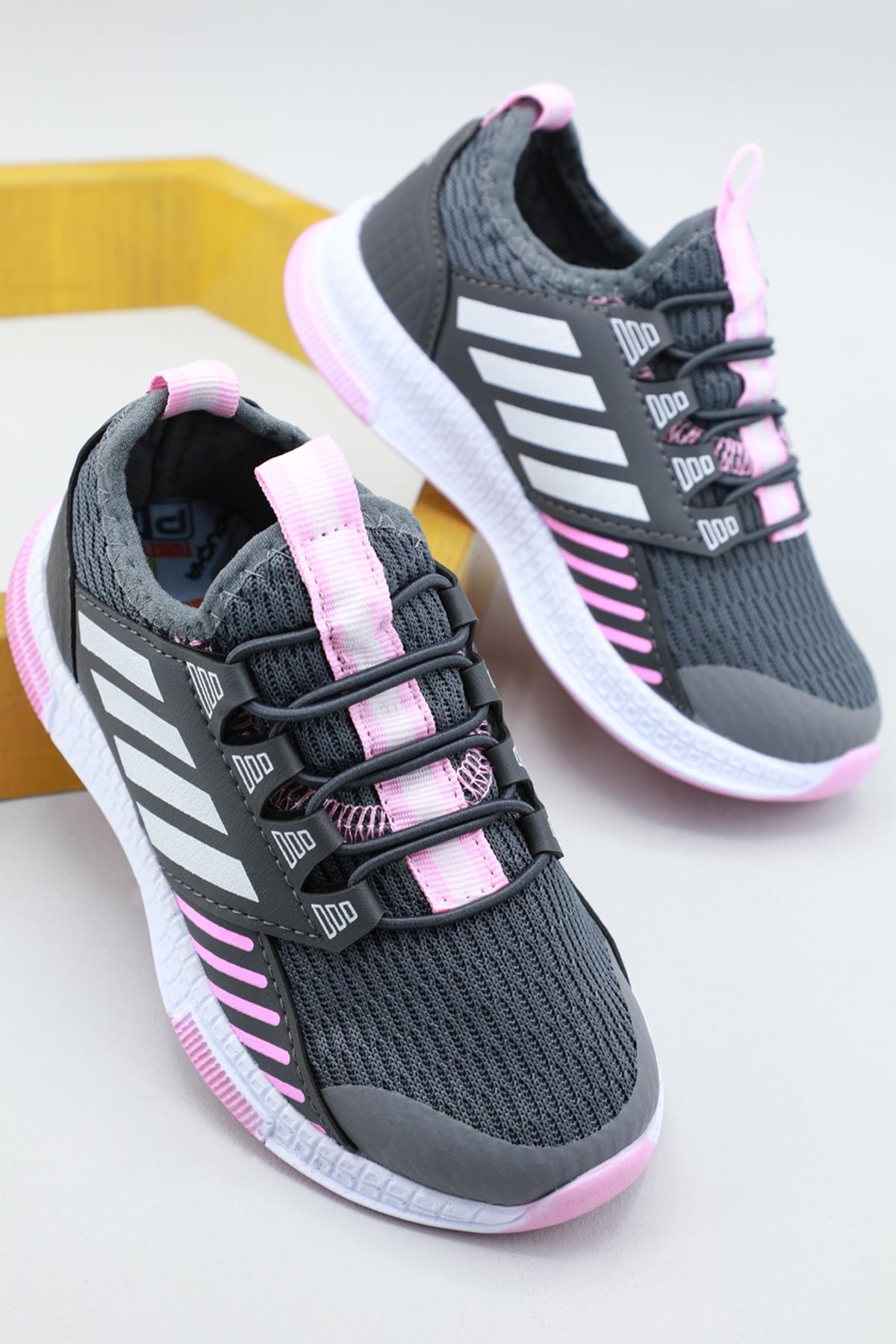 Havalı Rahat Füme Pembe Çocuk Spor Ayakkabı 1950 Çocuk Günlük Spor Ayakkabı Papuçka Papuçka Aqua 1950 Çocuk Spor