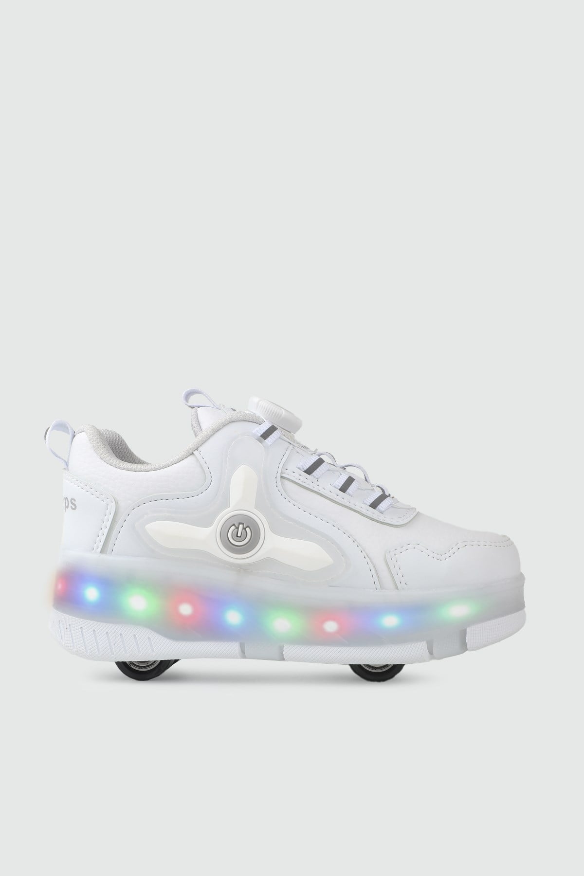 Işıklı Akıllı Bağcıklı Çocuk Paten Beyaz Çocuk Paten NDROPS 034 Unisex Günlük Spor Ayakkabı NDROPS NDROPS 034 Çocuk 26Y