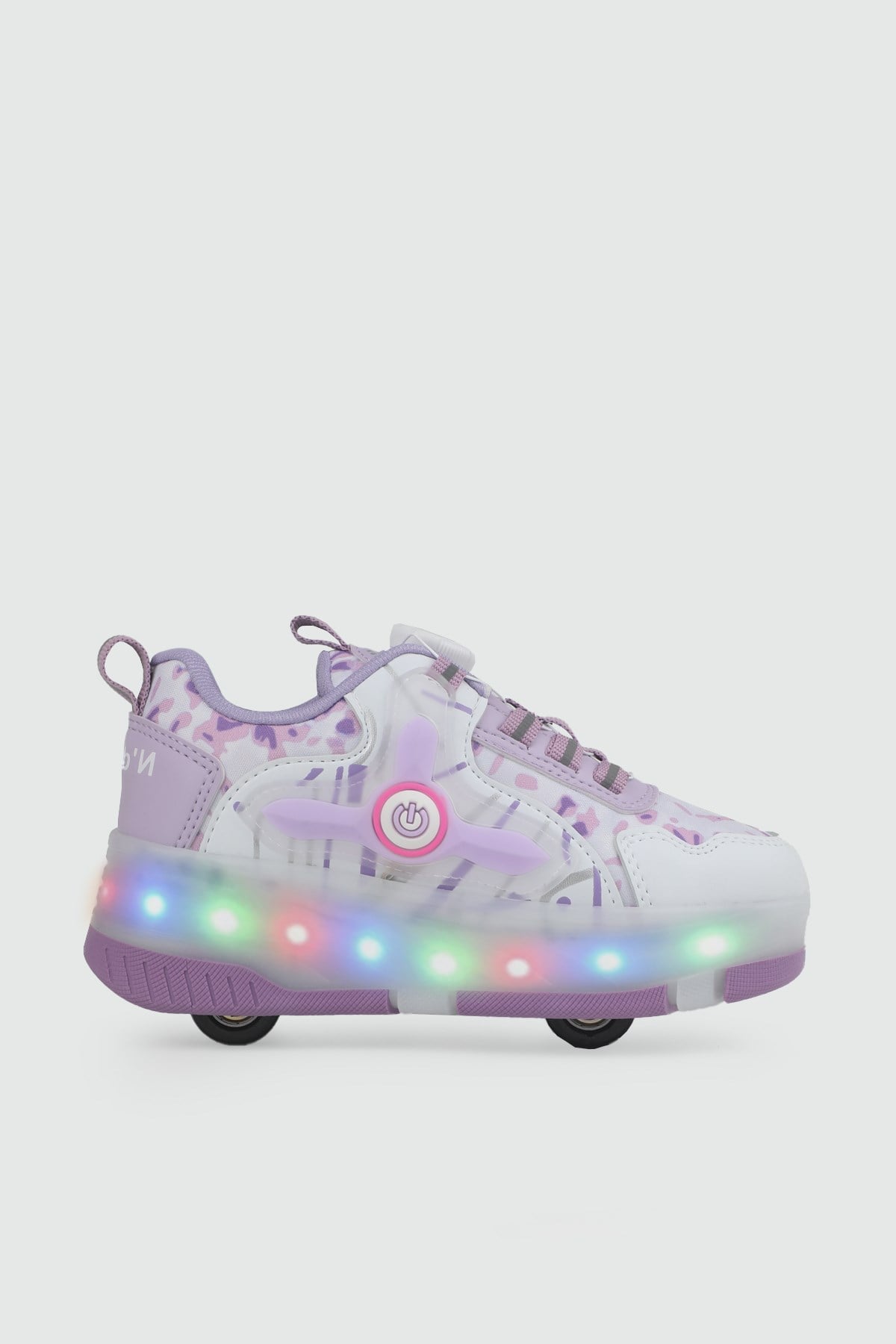 Işıklı Akıllı Bağcıklı Çocuk Paten Lila Çocuk Paten NDROPS 034 Unisex Günlük Spor Ayakkabı NDROPS NDROPS 034 Çocuk 26Y