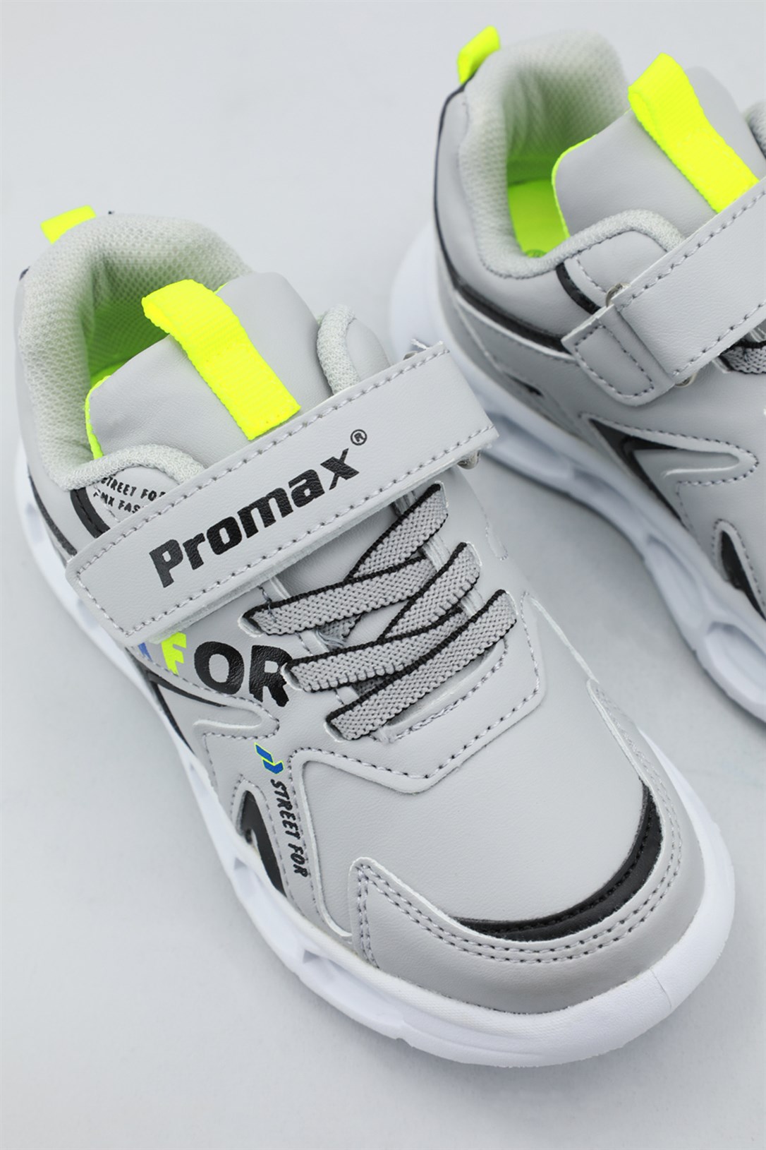 Promax Işıklı Sneaker Gri Çocuk Spor Ayakkabı 1700