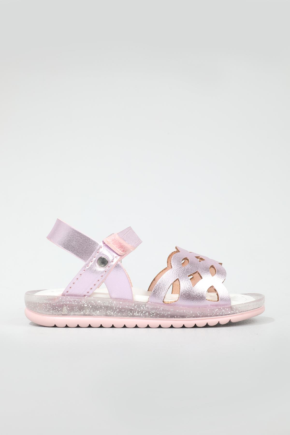 Lazerli Rahat Pembe Çocuk Sandalet K-40 Çocuk Sandalet Wendy WENDY K-40 BEBE SANDALET