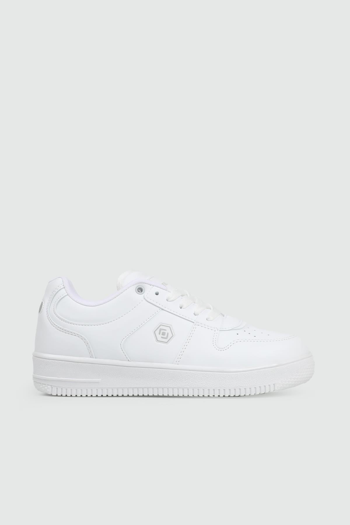 Nefes Alır Fileli Bağcıklı Beyaz Kadın Spor Ayakkabı 2100 Kadın Sneaker Lambırlent LAMBIRLENT 2100 ZEN SPOR